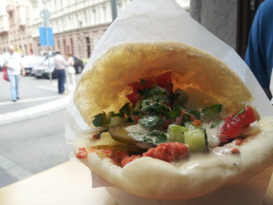 pita sandwich from hummus bar