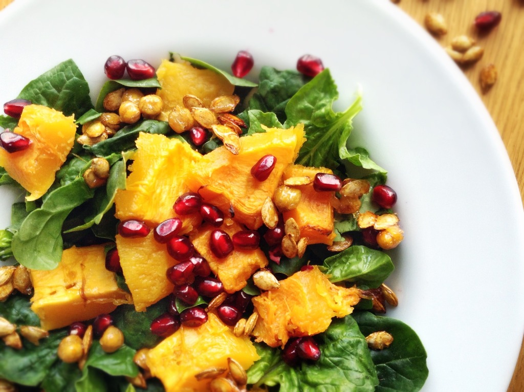 healthy salad with squash