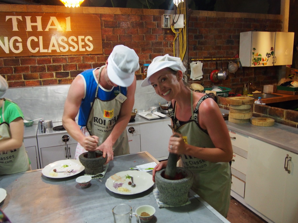 Making Red Curry Paste