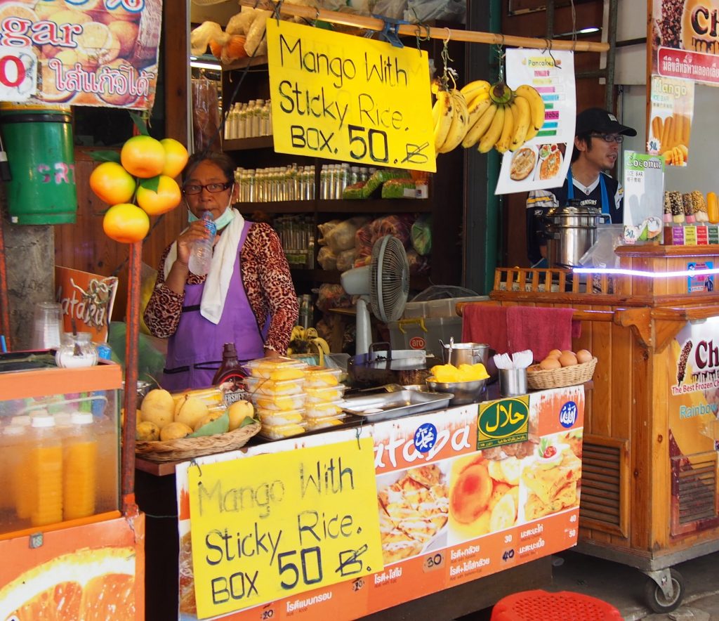 Sticky Rice with Mango Street Food in Bangkok