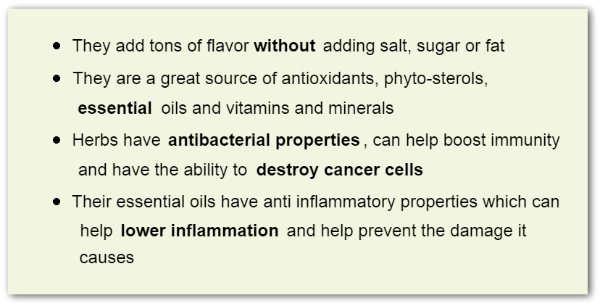 health benefits of herbs