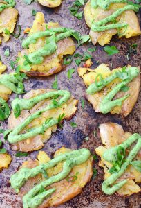 Smashed-Potatoes-with-Creamy-ChimichurriSauce3