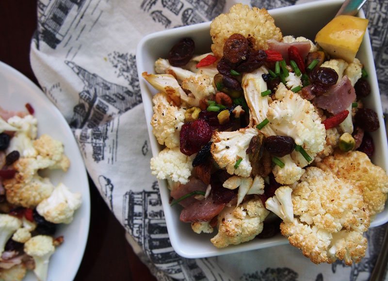 Cauliflower-with-bacon,-fruit-&-nuts