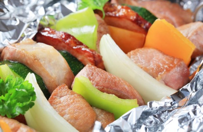 veggies in Aluminium Foil