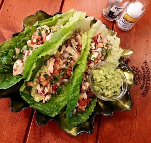 Chicken Salsa on Romaine, or Butter Lettuce