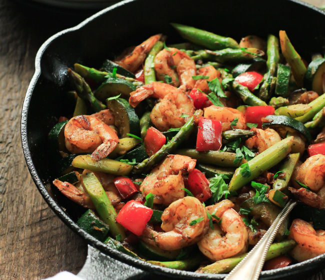 Shrimp Vegetable Skillet