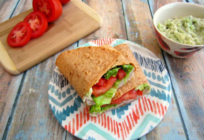 Turkey Provolone Wrap with Avocado Mayo