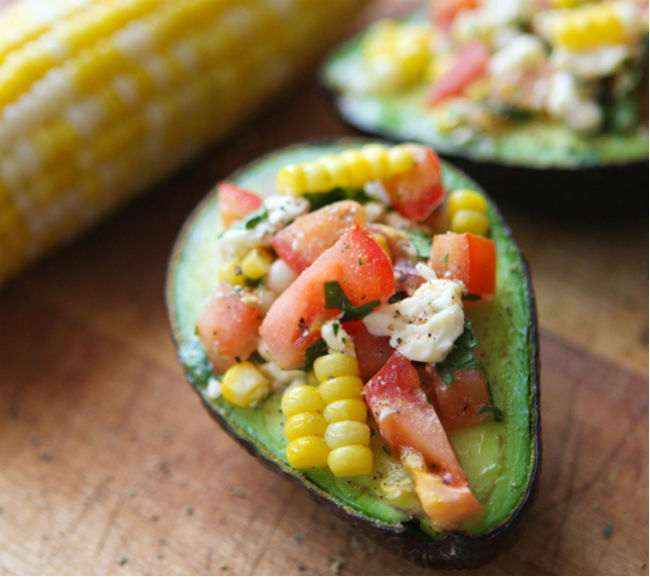 Corn and Tomato Stuffed Avocados