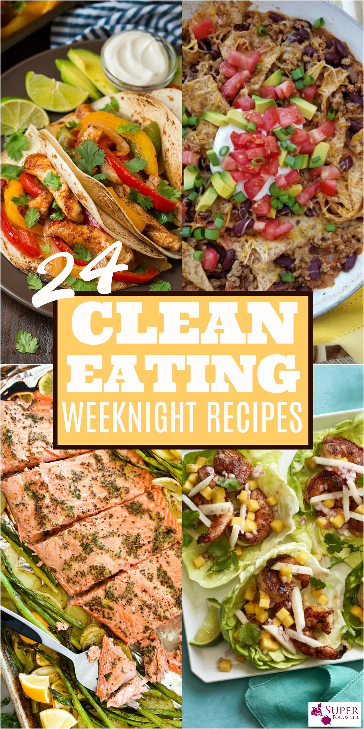 Save precious time in the evening with these clean eating weeknight dinner recipes. Dinner has never been so easy, or fast!