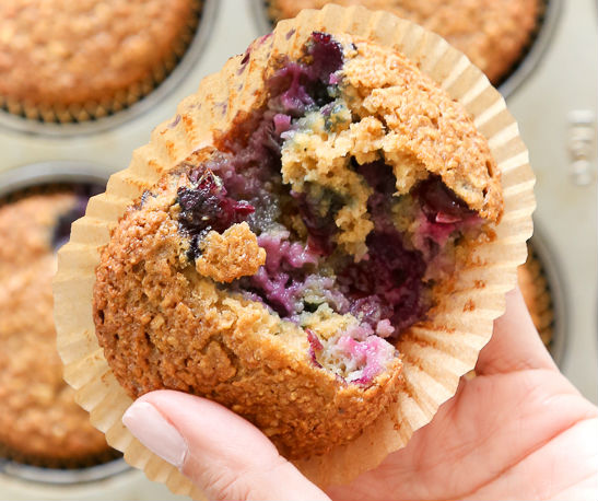 Gluten and Dairy-free Blueberry Oatmeal Muffins