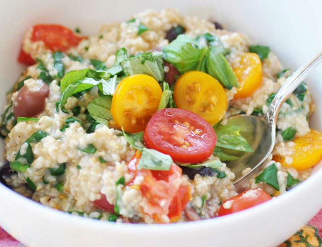 Savory Vegan Mediterranean Oatmeal