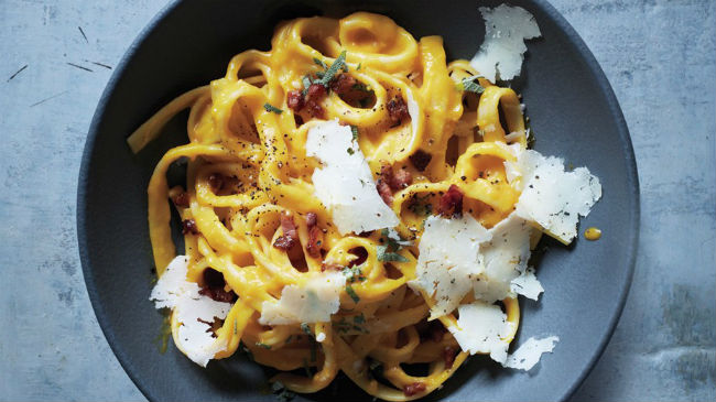 Winter Squash Carbonara with Pancetta and Sage