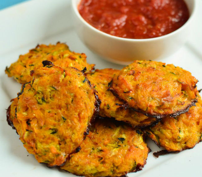 Cheesy Sweet Potato and Zucchini Bites