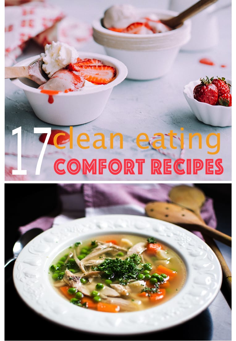 Great clean eating comfort food recipes! Comfort food just hits the spot sometimes but that doesn't mean you can't stick with your clean eating goals! Awesome recipes!!