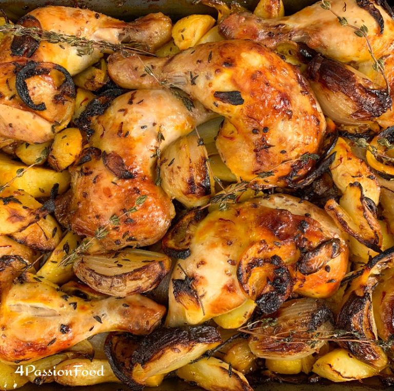 Roasted chicken with Jerusalem artichoke & lemon